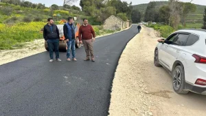 The new Palestinian road paved through Sebastia/Shomron, March 20, 2024. Credit: Regavim Movement.