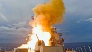 A U.S. destroyer launches a standard missile 2 (SM-2) while operating in the Philippine Sea on April 5, 2024. Credit: Mass Communication Specialist 1st Class Hannah Fry/U.S. Navy photo.