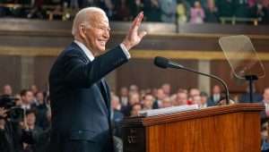 US President Joe Biden delivers his State of the Union address to a joint session of Congress in the House Chamber at the U.S. Capitol on March 7, 2024. Credit: Adam Schultz/White House.