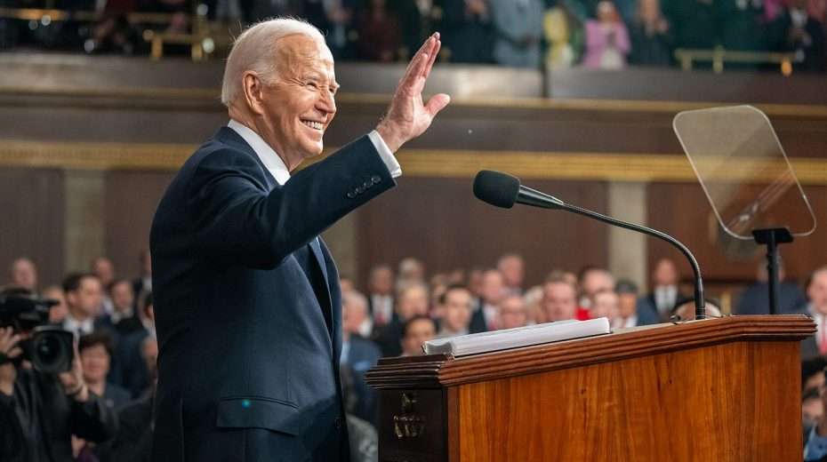 US President Joe Biden delivers his State of the Union address to a joint session of Congress in the House Chamber at the U.S. Capitol on March 7, 2024. Credit: Adam Schultz/White House.