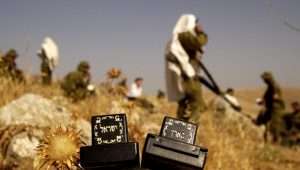 Soldiers of the Israel Defense Forces Netzach Yehuda Battalion, May 19, 2005. Photo by Abir Sultan/Flash90.