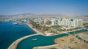 Illustration. Aerial view of Eilat. Photo by Moshe Shai/FLASH90
