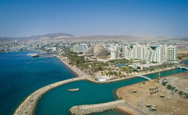 Illustration. Aerial view of Eilat. Photo by Moshe Shai/FLASH90