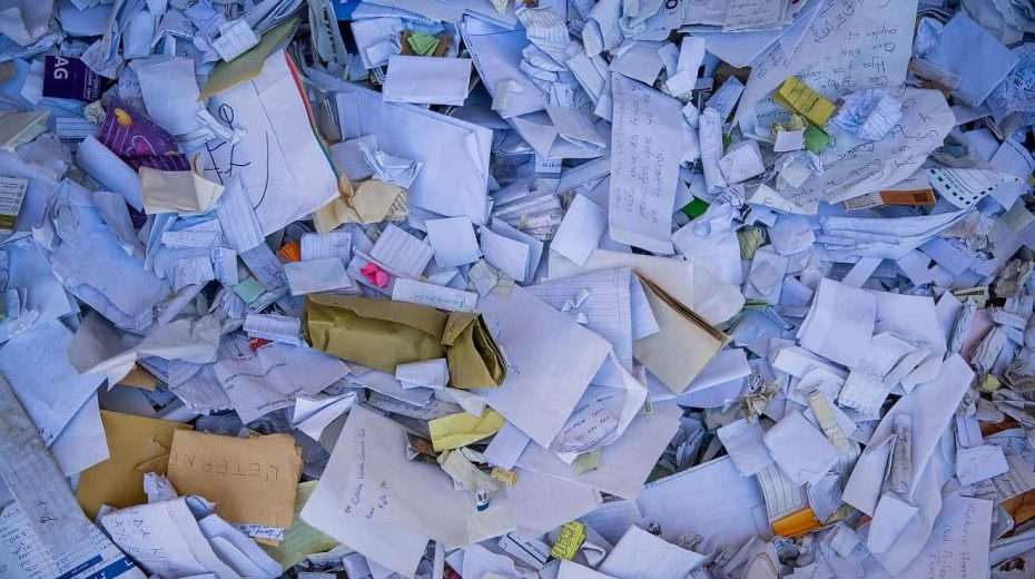 Notes that were removed after being placed between the stones of the Western Wall in the Old City of Jerusalem, Sept. 24, 2019. Credit: Yonatan Sindel/Flash90.