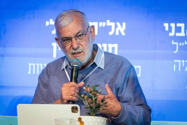 Yaakov Amidror speaks at a conference of the Israeli newspaper "Makor Rishon", in the southern Israeli city of Sderot, March 19, 2024. Photo by Liron Moldovan/Flash90