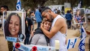 Memorial at the site of the Nova Festival, where hundreds of young Israelis were raped, tortured and executed by Palestinian terrorists. Photo by Chaim Goldberg/Flash90