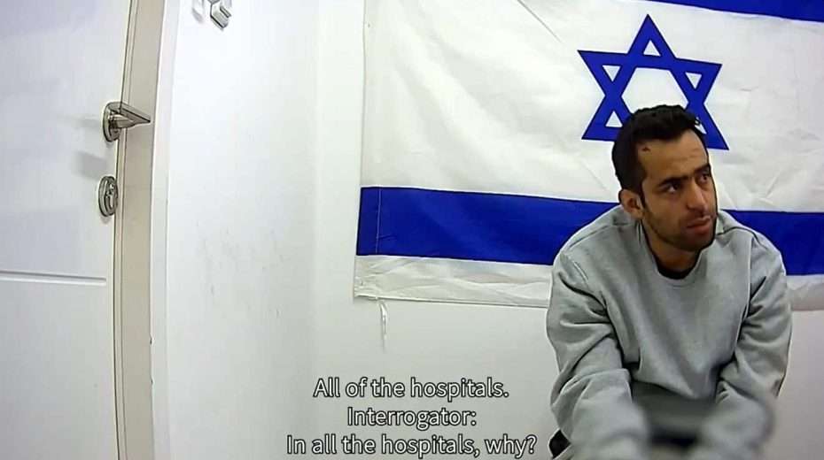Screenshot of interrogation of Islamic Jihad spokesperson Tariq Salami Otha Abu Shoulf. Source X/IDF.