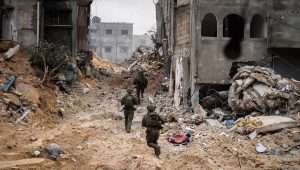 Israeli forces operating in the Gaza Strip, Feb. 8, 2024. Credit: IDF.