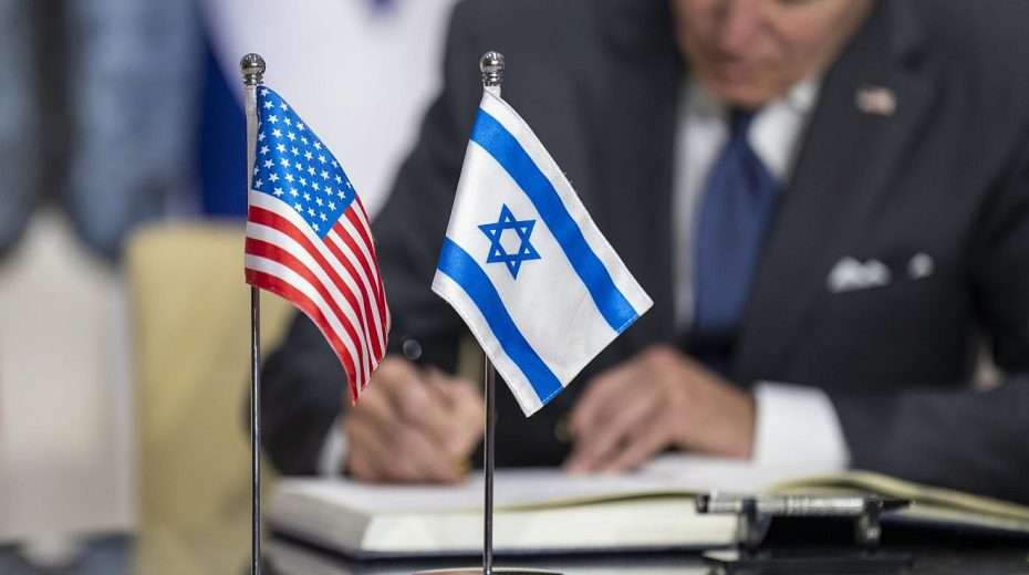 US President Joe Biden signs the guestbook at the Israeli president's residence in Jerusalem on July 14, 2022. Credit: Adam Schultz/White House.