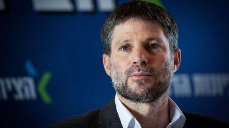 Finance Minister Bezalel Smotrich leads a faction meeting of his Religious Zionism Party in Givat Harel, Feb. 14, 2023. Photo by Sraya Diamant/Flash90.