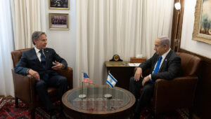 US Secretary of State Antony Blinken meets with Israeli Prime Minister Benjamin Netanyahu in Jerusalem, June 10, 2024. Credit: Chuck Kennedy/US State Department.