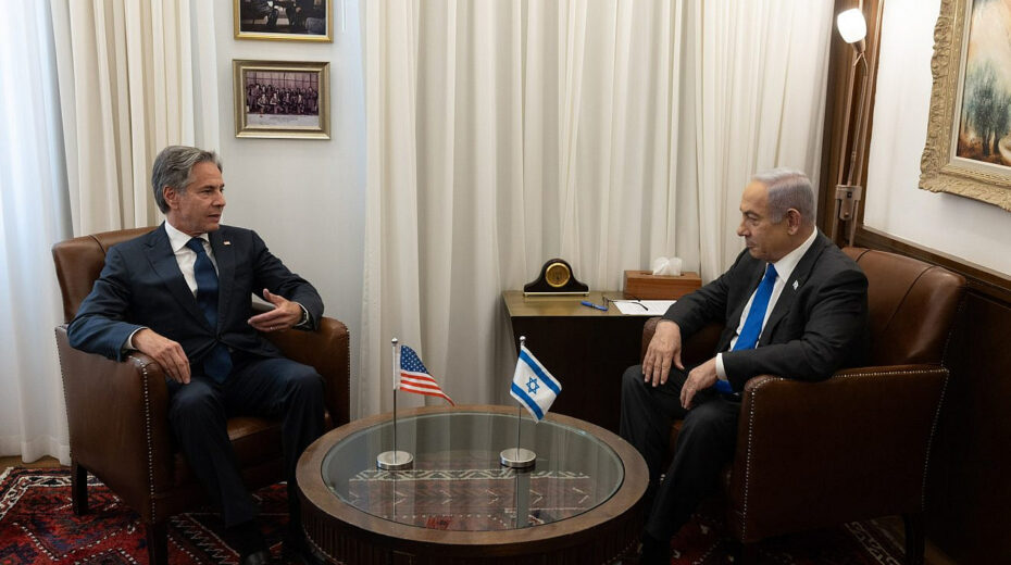 US Secretary of State Antony Blinken meets with Israeli Prime Minister Benjamin Netanyahu in Jerusalem, June 10, 2024. Credit: Chuck Kennedy/US State Department.