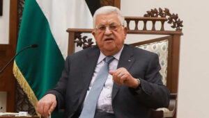 Palestinian Authority leader Mahmoud Abbas at a meeting with US Secretary of State Antony Blinken in Ramallah, May 25, 2021. Credit: Flash90.