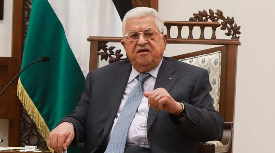 Palestinian Authority leader Mahmoud Abbas at a meeting with US Secretary of State Antony Blinken in Ramallah, May 25, 2021. Credit: Flash90.