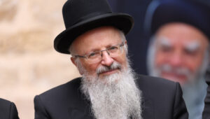 Rabbi Shmuel Eliyahu, Chief Rabbi of Safed, wants to see Israel take the war to Hezbollah. Photo by David Cohen/Flash90