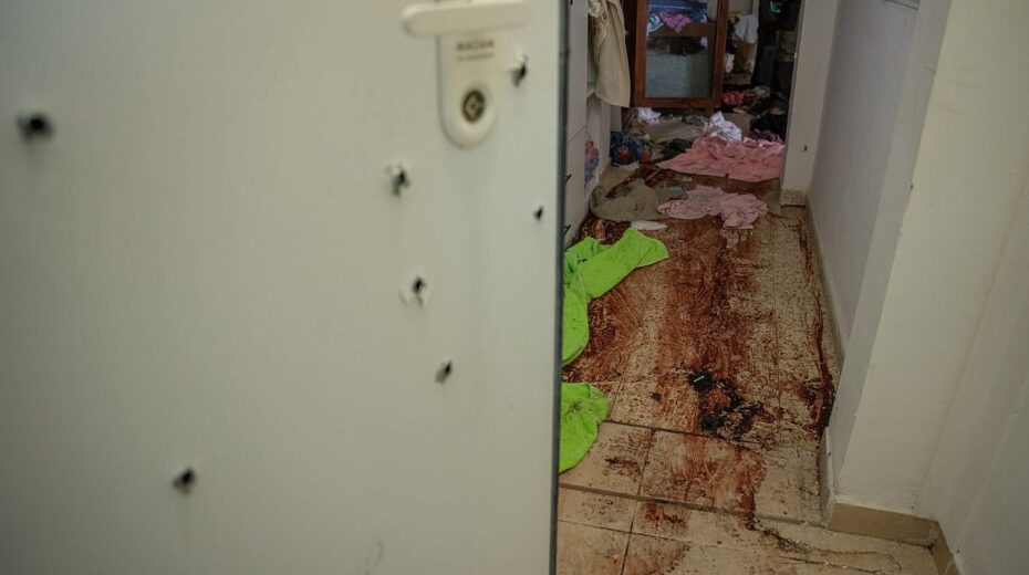 Destruction caused by Hamas terrorists in Kibbutz Nir Oz, near the Israeli-Gaza border, in southern Israel, October 19, 2023. Photo by Erik Marmor/Flash90