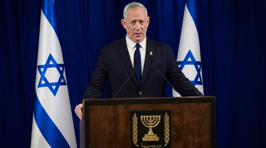 National Unity Party leader Benny Gantz holds a press conference in Ramat Gan, June 9, 2024. Photo by Avshalom Sassoni/Flash90.