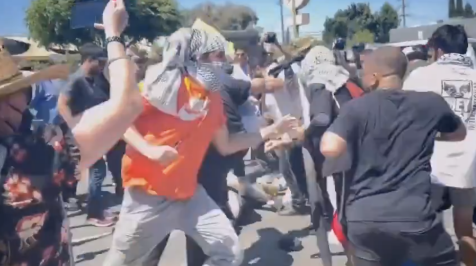 Violence against Jews in Los Angeles. Screenshot/X