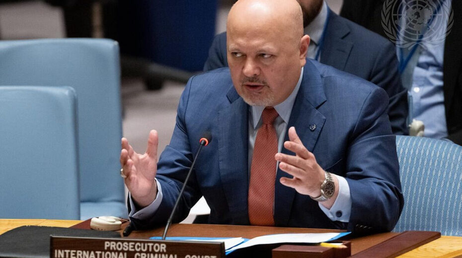 Karim Khan, prosecutor of the International Criminal Court, briefs the Security Council meeting on the secretary-general reports on Sudan on May 13, 2023. Credit: Eskinder Debebe/UN Photo.