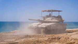 An Israeli tank during operational activity in Rafah, Gaza, June 2024. Credit: IDF.
