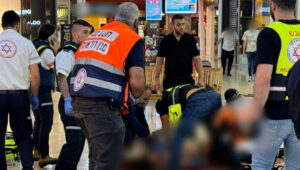 Magen David Adom paramedics at the scene of a terrorist attack in Karmiel, Israel, July 3, 2024. Credit: MDA.
