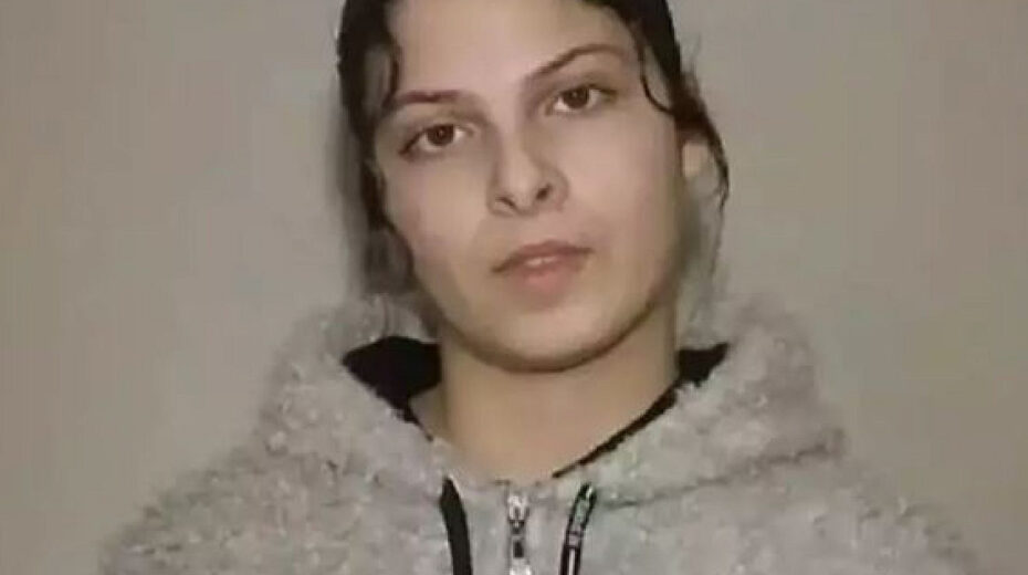 Daniella Gilboa, 20, as seen in the Hamas video. Source: Screenshot.