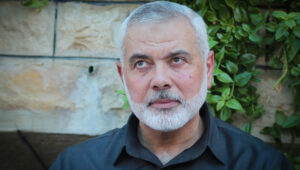Senior Hamas leader Ismail Haniyeh seen during a visit at a family home in Gaza City, on August 18, 2019. Photo by Hassan Jedi/Flash90