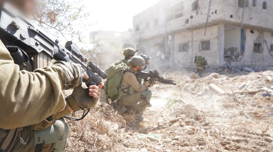 IDF soldiers in action in the Shuja'iyya region of the Gaza Strip. Photo: IDF.
