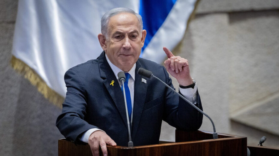 Prime Minister Benjamin Netanyahu attends a debate at the Knesset, June 24, 2024. Photo by Chaim Goldberg/Flash90.