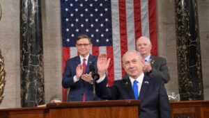 Bibi, the King of Israel, before the American Congress. Photo: Amos Ben-Gershom/GPO.