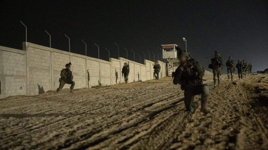 Israeli troops operating in eastern Rafah, the southern Gaza Strip, at the border with Egypt, May 2024. Credit: IDF.