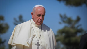 Pope Francis during a visit to Israel in 2014. Photo by Uri Lenz/POOL/FLASH90