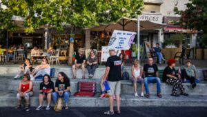 Participants in a protest rally for the Israeli hostages on August 1, 2024 in Haifa, the 300th day since the start of the war between Israel and Hamas. Photo by Chaim Goldberg/Flash90.