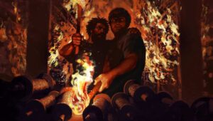 A scene from the film “Legend of Destruction.” Credit: Art by David Polonsky and Michael Faust.