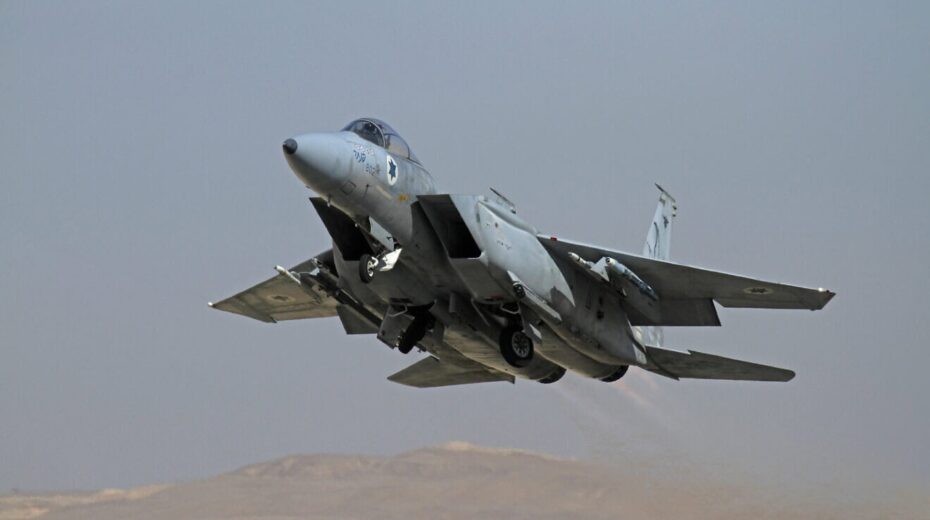 An Israeli Air Force F-15 fighter jet takes off from Ovda Airbase, around 25 miles north of Eilat, Nov. 25, 2013. Photo by Ofer Zidon/Flash90.