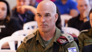 IDF Northern Command head Maj. Gen. Ori Gordin attends the inauguration of a new intensive care unit at Ziv Medical Center in Safed, Oct. 31, 2023. Photo by David Cohen/Flash90.