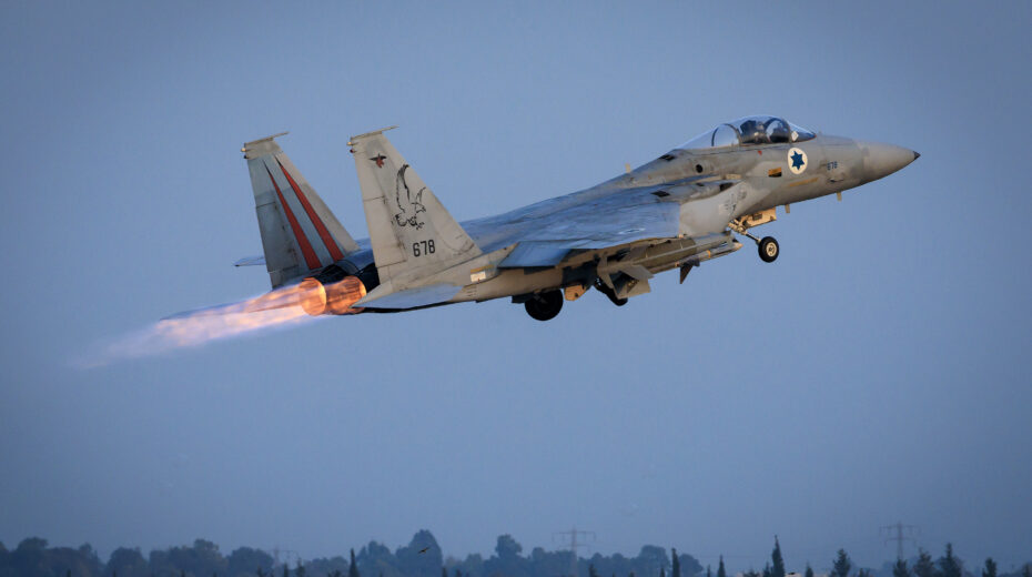 Israel Air Force fighter jet F-15, at the Tel Nor airforce base. Photo by Moshe Shai/FLASH90