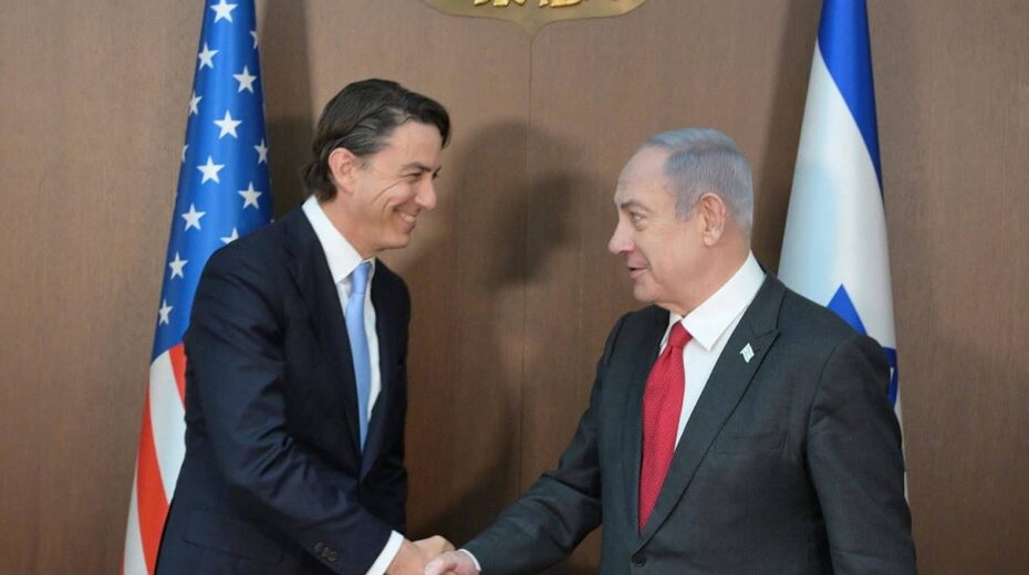 US presidential envoy Amos Hochstein meets with Prime Minister Benjamin Netanyahu at the Prime Minister's Office in Jerusalem, June 17, 2024. Photo by Amos Ben-Gershom/GPO.