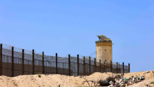 The Philadelphi Corridor between the southern Gaza Strip and Egypt, July 15, 2024. Photo by Oren Cohen/Flash90.
