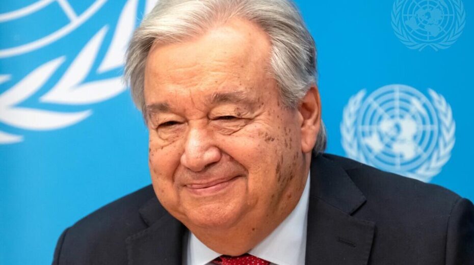 UN Secretary-General António Guterres briefs reporters ahead of the opening of the 79th high-level session of the UN General Assembly and the Summit of the Future on Sept. 18, 2024. Credit: Mark Garten/UN Photo.