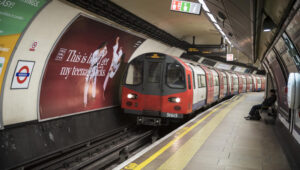 People wait at the underground train station in London, England, on March 17, 2017. Photo by Nati Shohat/Flash90