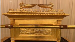 A modern-day Ark of the Covenant was displayed in Jerusalem on Oct. 20, 2024. Photo by Alex Traiman.