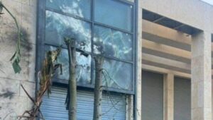 Damage to Israeli Prime Minister Benjamin Netanyahu's home in Caesarea following a Hezbollah drone attack, Oct. 19, 2024. Credit: Used in accordance with Section 27a of the Copyright Law.