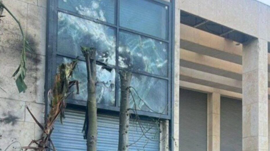 Damage to Israeli Prime Minister Benjamin Netanyahu's home in Caesarea following a Hezbollah drone attack, Oct. 19, 2024. Credit: Used in accordance with Section 27a of the Copyright Law.