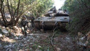 Israeli troops and tanks move through southern Lebanon. Photo by IDF Spokesperson