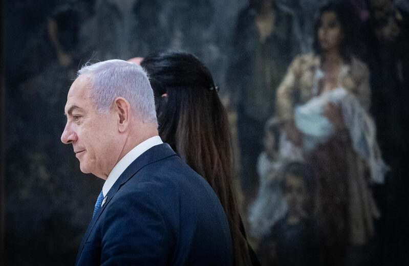 Israeli prime minister Benjamin Netanyahu in the Israeli parliament on November 13, 2024. Photo by Chaim Goldbergl/Flash90