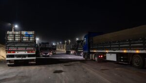 Gaza aid trucks, October 2024. Credit: COGAT.