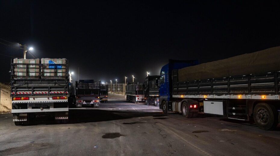 Gaza aid trucks, October 2024. Credit: COGAT.