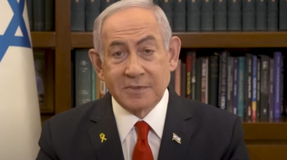 Prime Minister Benjamin Netanyahu in an online post addressing the Iranian people, Nov. 12. 2024. Credit: YouTube/GPO.