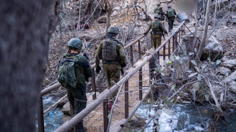 Israeli troops at the Litani River in Southern Lebanon on Nov. 26, 2024. Credit: IDF.